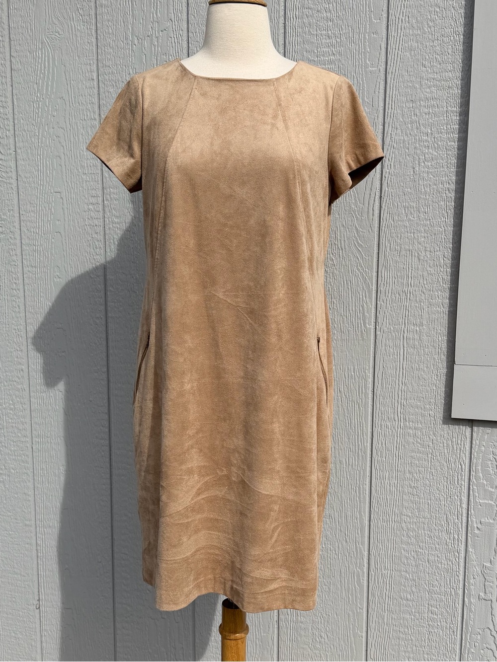 NWT Chico’s Size 0 Arabian Camel Faux Suede Dress